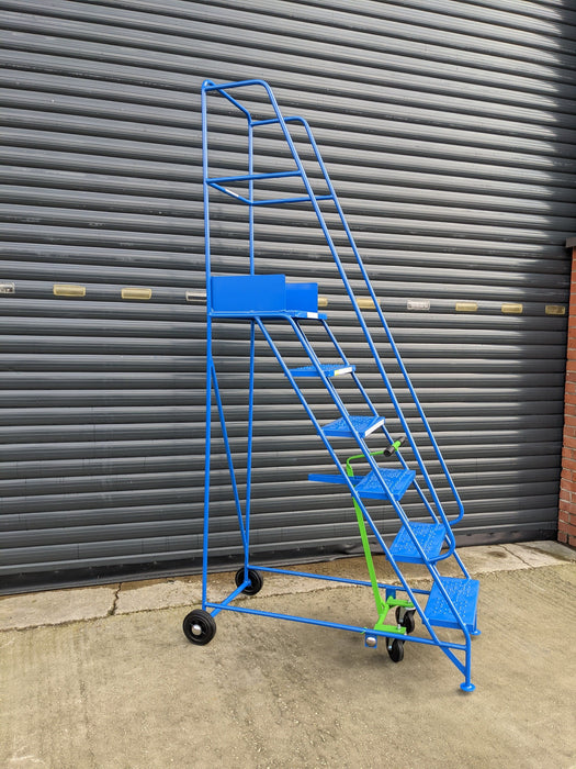 Narrow Aisle Pro Warehouse Mobile Safety Steps (2-8 Tread Options), 2 / Blue RAL 5005, Filstorage