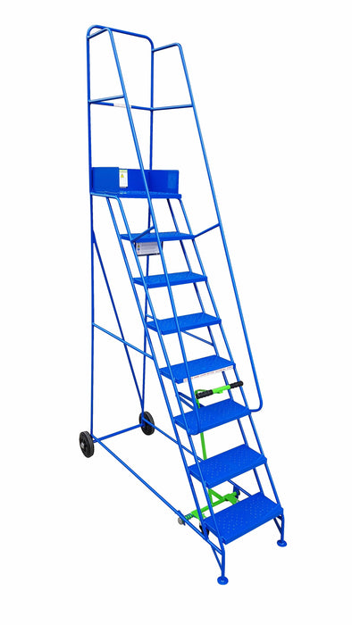 Narrow Aisle Pro Warehouse Mobile Safety Steps (2-8 Tread Options), 2 / Blue RAL 5005, Filstorage