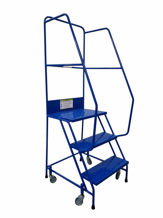Lightweight Industrial Warehouse & Office Mobile Safety Steps (2 - 6 Tread options), 2 / Blue RAL 5005, Filstorage