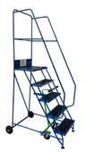 Lightweight Industrial Warehouse & Office Mobile Safety Steps (2 - 6 Tread options), 2 / Blue RAL 5005, Filstorage