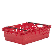 10 x Supermarket Bale Arm Crate (35L), Green, Filstorage