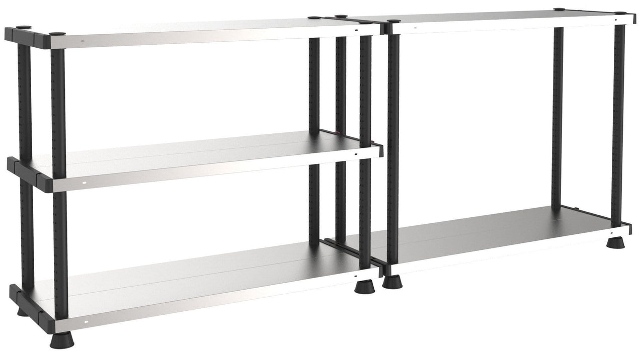 Steel & Plastic Shelving Unit 120kg per Level (2 variations), MP120, Filstorage