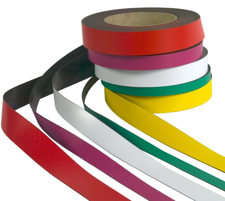 Wipe Clean Magnetic Tape (10m x 20mm), 10m x 20mm White, Filstorage