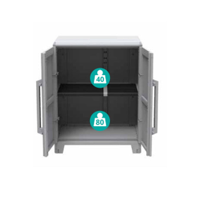 Heavy Duty Workshop Garage Cupboard Cabinet (Modular Pro2) 1016mm H x 780mm W x 436mm D, Modular 2 Cupboard, Filstorage