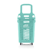 X-Large 4 Wheel Plastic Trolley Basket 65L (4 Colours), Oceanis, Filstorage