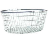 Oval Wire Shopping Basket - Grey Handle, Grey / 1, Filstorage