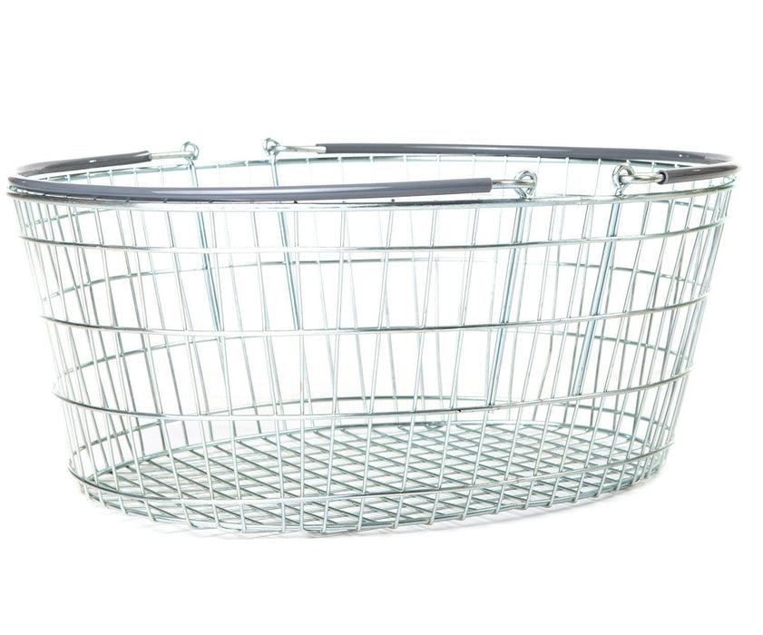 Oval Wire Shopping Basket - Grey Handle, Grey / 1, Filstorage
