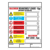 Shelf/Pallet Racking Load Notice (BLS5), BLS5, Filstorage