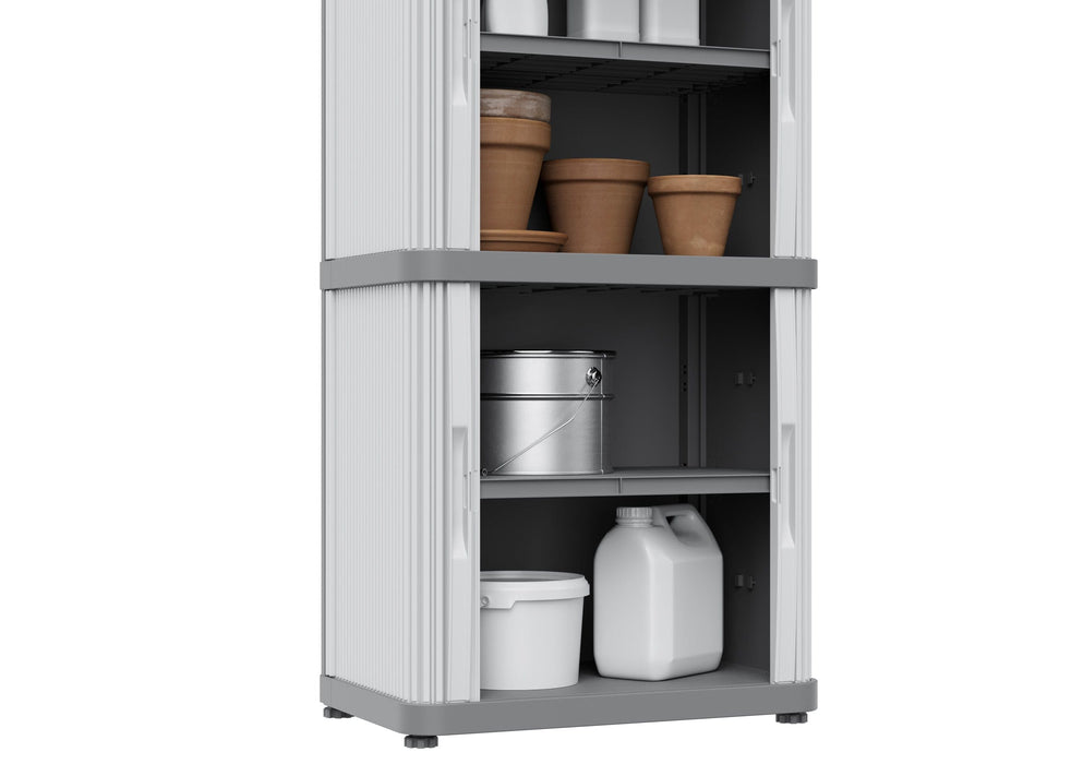 Rolling Space Modular2 Plastic Garage Cupboard Cabinet 1150mm H x 590mm W x 360mm D, Rolling Space Cab 2, Filstorage