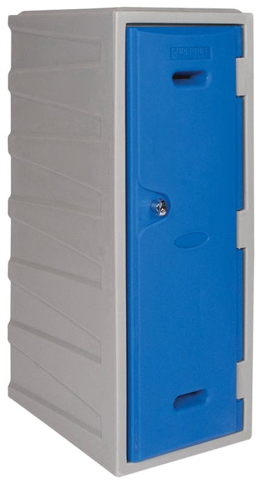 Offer: Set of 4 LK3 Plastic Locker 900mm H, 900mm High / Blue / Key Operated Lock, Filstorage