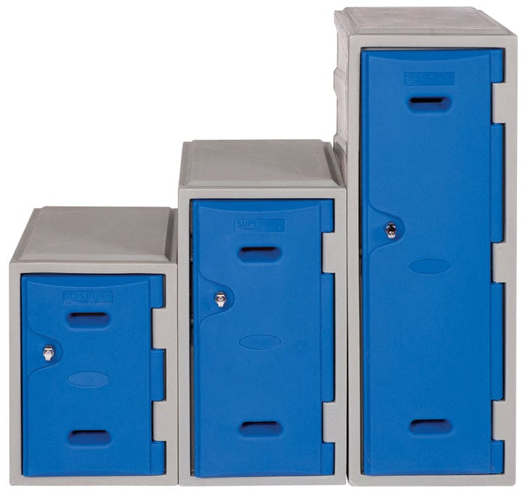 LK2 Plastic Locker 600mm H, 600mm High / Blue / Key Operated Lock, Filstorage