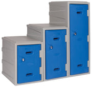 LK2 Plastic Locker 600mm H, 600mm High / Blue / Key Operated Lock, Filstorage