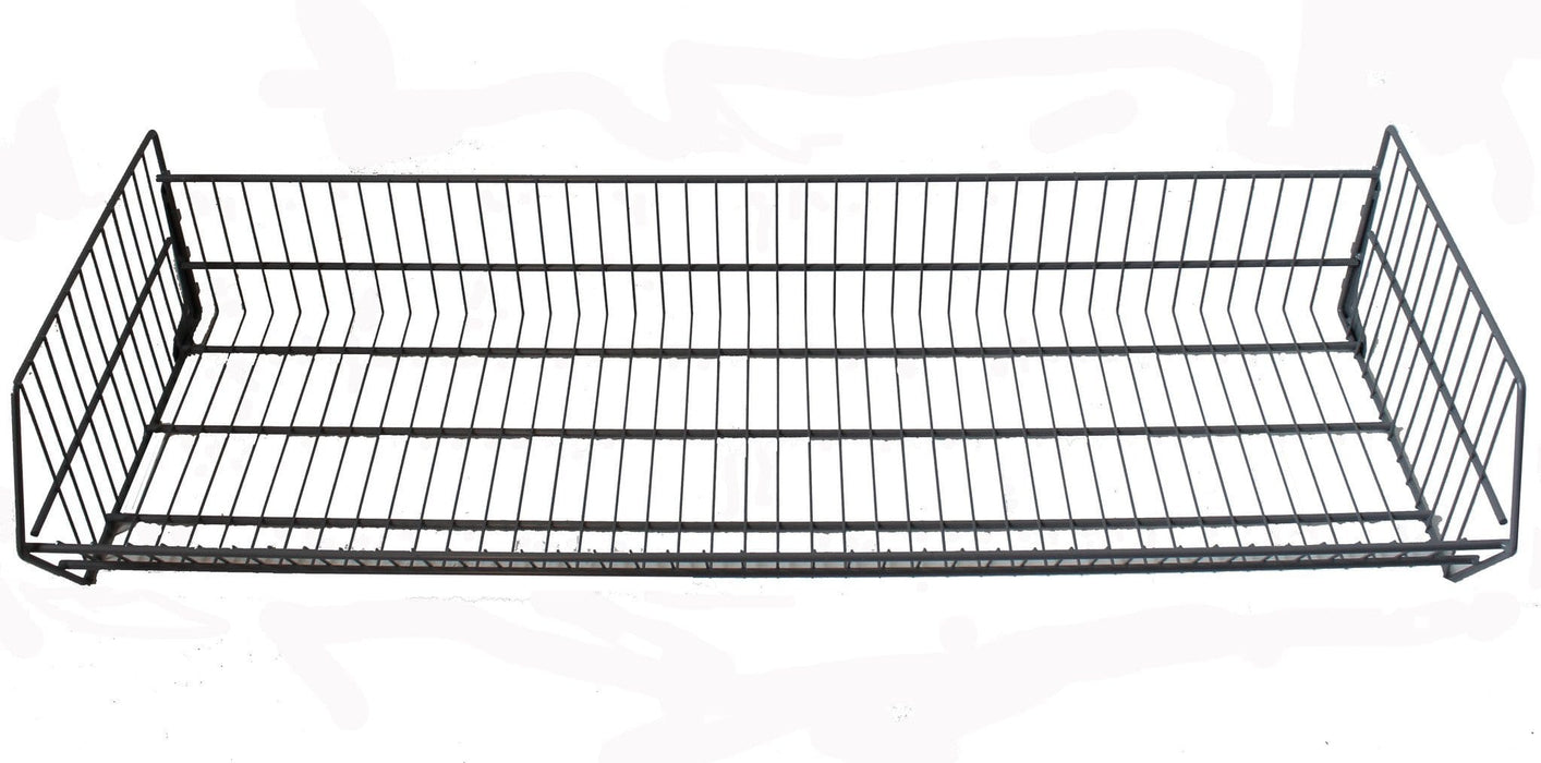 Wire Basket for Shop Shelving, White Basket 1000mm wide, Filstorage