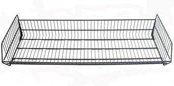Wire Basket for Shop Shelving, White Basket 1000mm wide, Filstorage