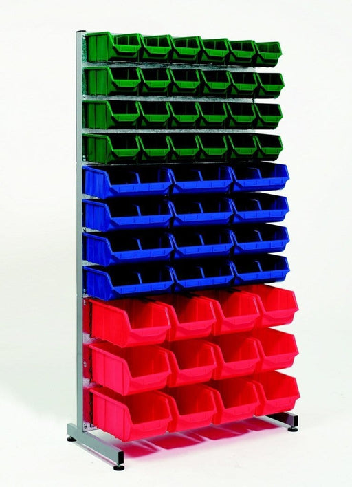 Single-Sided Louvre Panel Rack for use with Parts Bins, TFSUSS, Filstorage