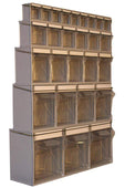 Complete Van Storage Tilt Bin Kit (27 compartments), Tilt Bin Van Kit, Filstorage