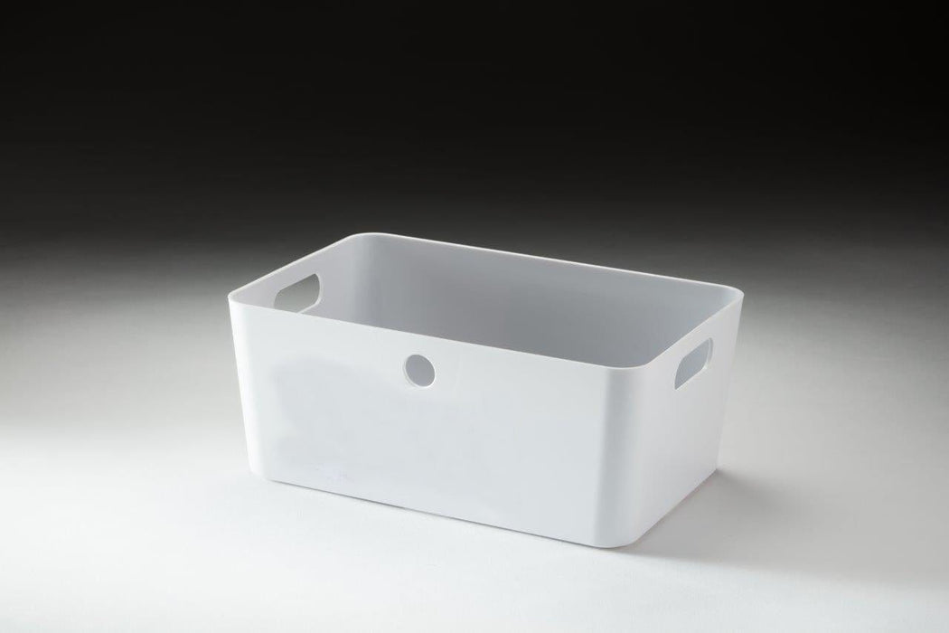 Type 2 Medium Plastic Storage Box Organiser Container (pack of 5) 4.5L, Brilliant White, Filstorage