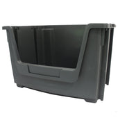 Grey Large Open Front Stacking Storage Pick Bin Containers 50L, Default Title, Filstorage