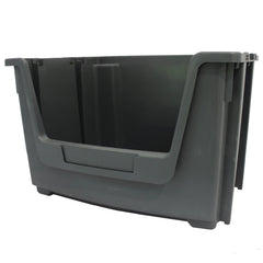 Grey Large Open Front Stacking Storage Pick Bin Containers 50L