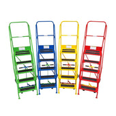 Lightweight Industrial Warehouse & Office Mobile Safety Steps (2 - 6 Tread options), 2 / Blue RAL 5005, Filstorage