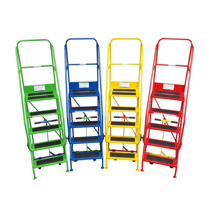 Lightweight Industrial Warehouse & Office Mobile Safety Steps (2 - 6 Tread options), 2 / Blue RAL 5005, Filstorage