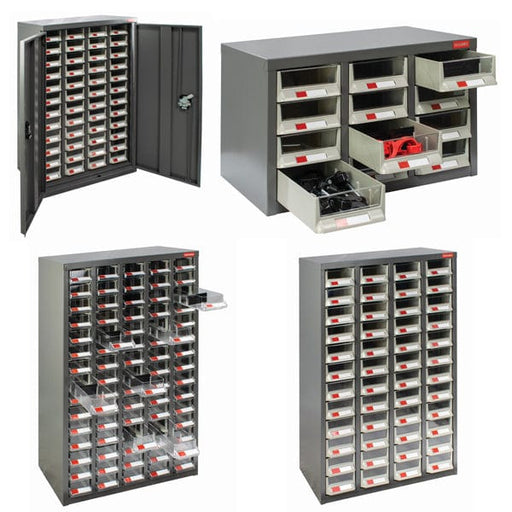 Steel Cabinet Drawer Storage Unit (6 options), 12 Drawers, Filstorage