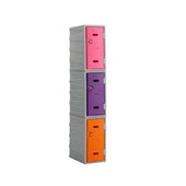 LK2 Plastic Locker 600mm H, 600mm High / Blue / Key Operated Lock, Filstorage