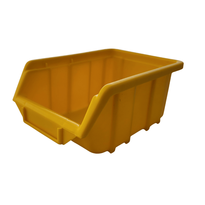 Yellow Stackable Plastic Storage Parts Bins (5 sizes), FB1, Filstorage