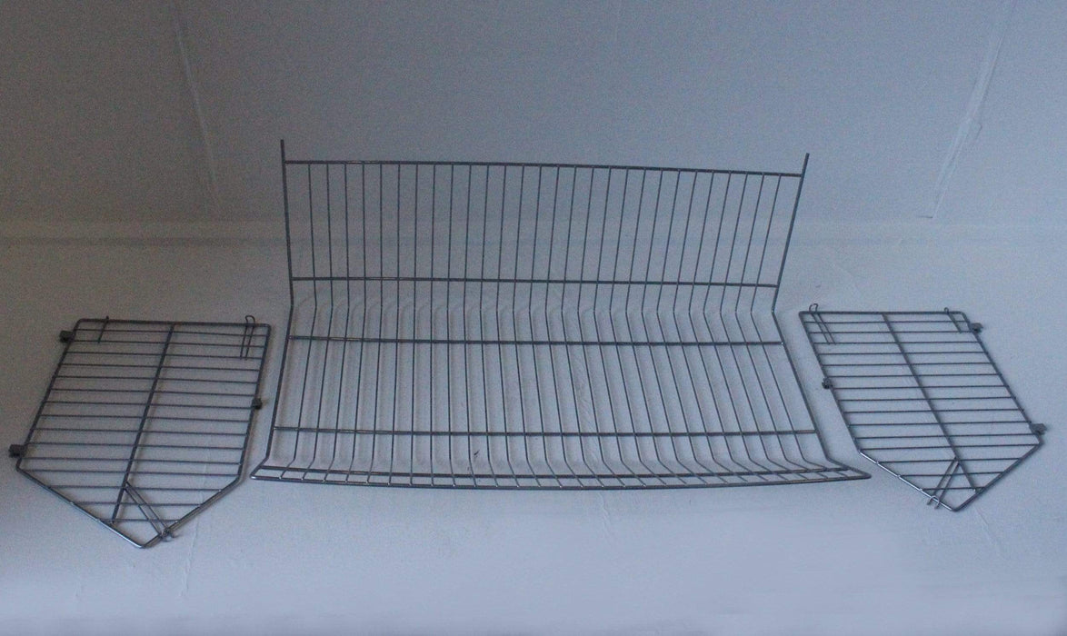 Set of 4 Large Wire Storage Stacking Display Baskets & 8 Dividers, 900mm White Basket Stack Kit, Filstorage