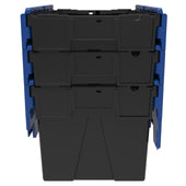 Loadhog Heavy Duty Plastic Storage Container with lid 65 L (Four Colours), Blue / 1, Filstorage