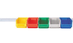 Universal Steel Rail for Storage Parts Bins
