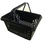 X-Large Black Plastic Shopping Basket (28L), Default Title, Filstorage