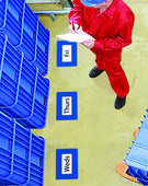 Self Adhesive Floor/Wall Warehouse Sign Frame (DL Size), FFDL - Blue/Pk 10, Filstorage