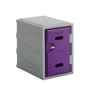 Offer: Set of 4 LK1 Plastic Lockers 450mm H, 450mm High / Blue / Key Operated Lock, Filstorage