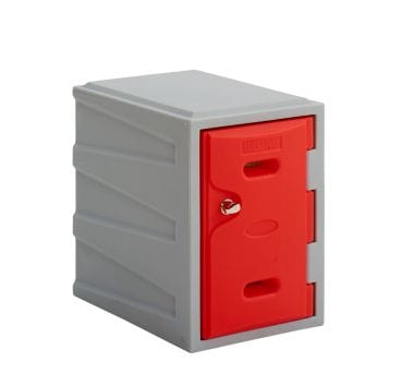 Offer: Set of 4 LK1 Plastic Lockers 450mm H, 450mm High / Blue / Key Operated Lock, Filstorage