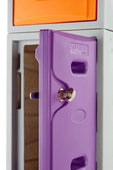 LK2 Plastic Locker 600mm H, 600mm High / Blue / Key Operated Lock, Filstorage