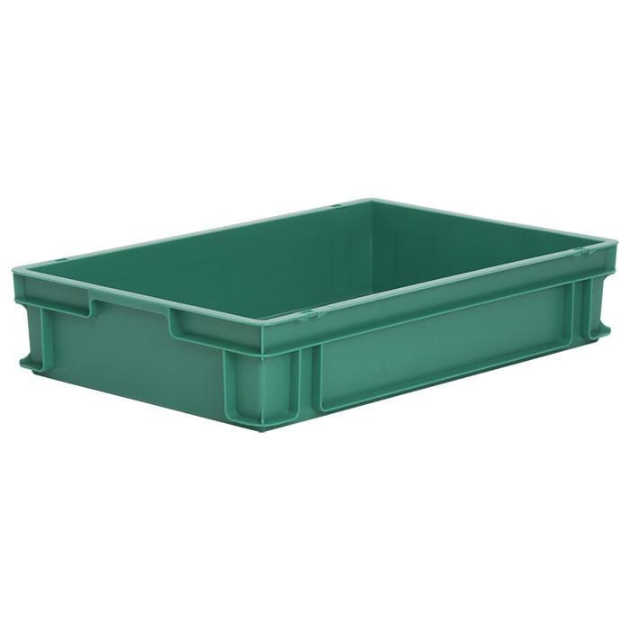10 x Euro Stacking Containers (600x400x120mm) M200A, Green, Filstorage