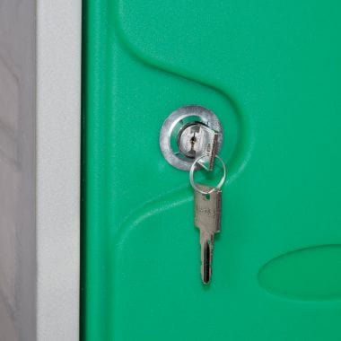 LK3 Plastic Locker 900mm H, 900mm High / Blue / Key Operated Lock, Filstorage