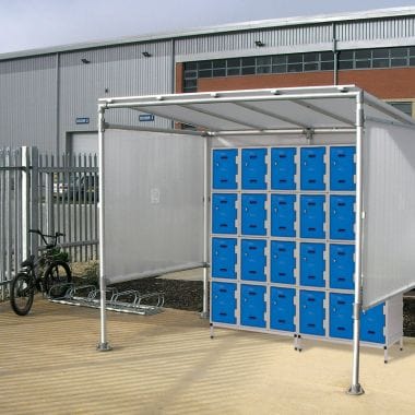 Bundle Offer: 28 x LK1 Plastic Locker 450mm H, 450mm High / Blue / Key Operated Lock, Filstorage