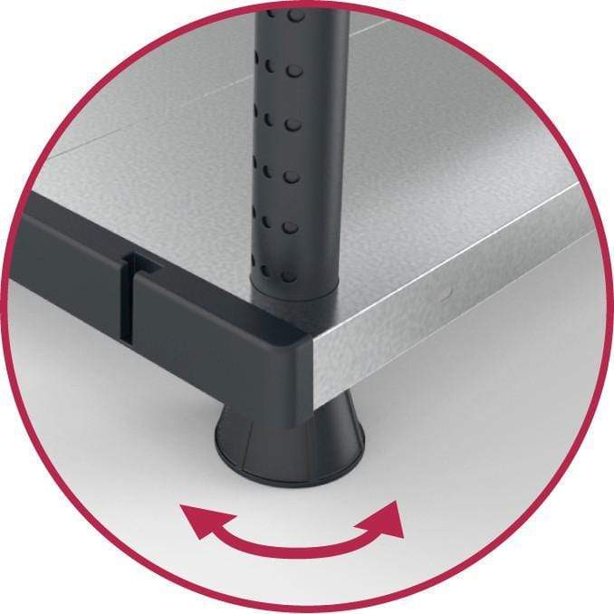 Steel & Plastic Shelving Unit 120kg per Level (2 variations), MP120, Filstorage